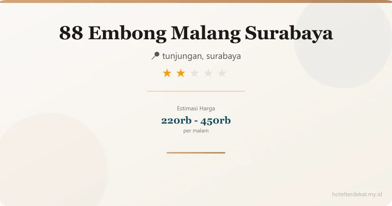 88 Embong Malang Surabaya - Hotel 2 bintang di tunjungan, surabaya