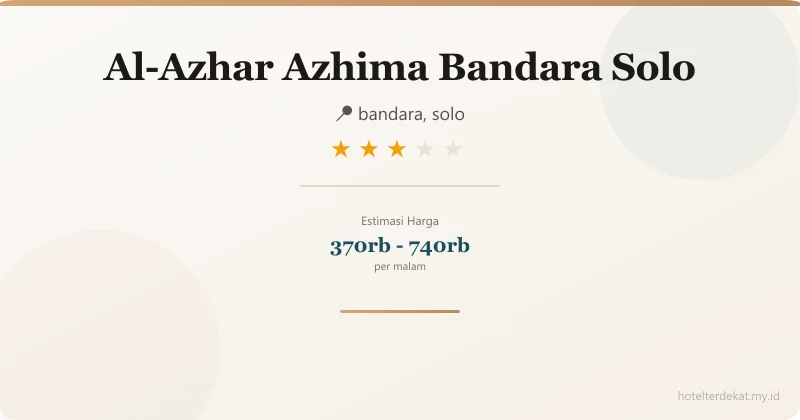 Al-Azhar Azhima Bandara Solo - Hotel 3 bintang di bandara, solo