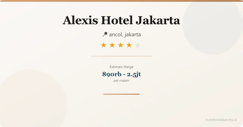 Alexis Hotel Jakarta - Hotel 4 bintang di ancol, jakarta