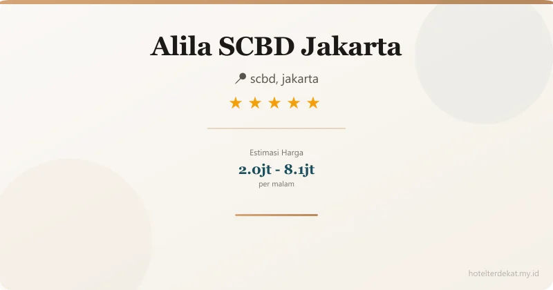 Alila SCBD Jakarta - Hotel 5 bintang di scbd, jakarta