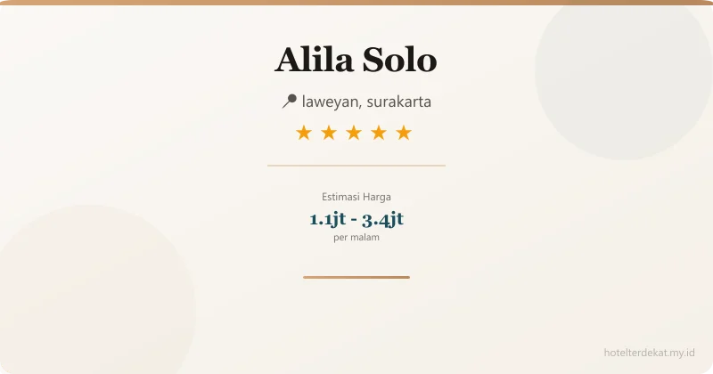 Alila Solo - Hotel 5 bintang di laweyan, surakarta