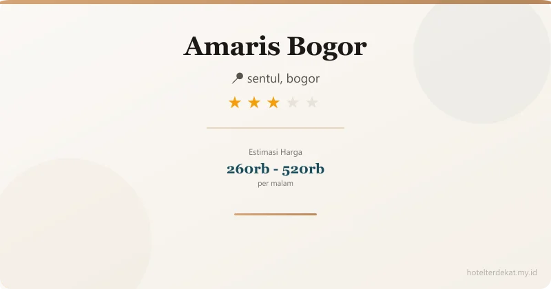 Amaris  Bogor - Hotel 3 bintang di sentul, bogor