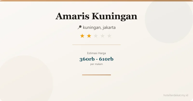 Amaris Kuningan - Hotel 2 bintang di kuningan, jakarta