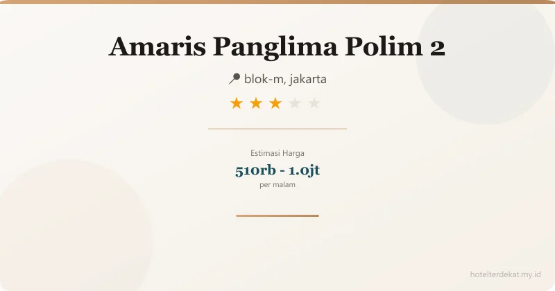 Amaris  Panglima Polim 2 - Hotel 3 bintang di blok-m, jakarta