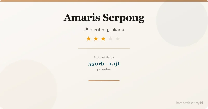 Amaris  Serpong - Hotel 3 bintang di menteng, jakarta