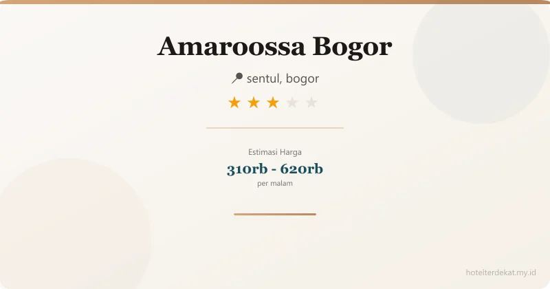 Amaroossa  Bogor - Hotel 3 bintang di sentul, bogor