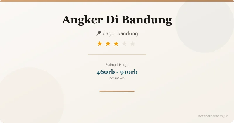 Angker Di Bandung - Hotel 3 bintang di dago, bandung