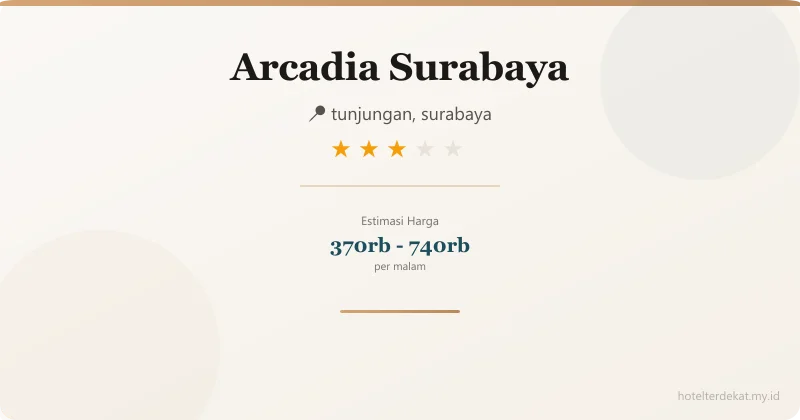 Arcadia Surabaya - Hotel 3 bintang di tunjungan, surabaya