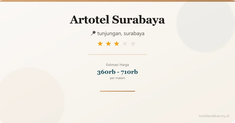 Artotel  Surabaya - Hotel 3 bintang di tunjungan, surabaya