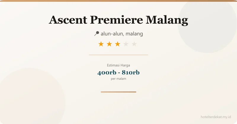 Ascent Premiere  Malang - Hotel 3 bintang di alun-alun, malang