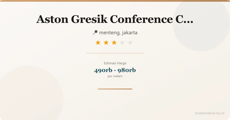 Aston Gresik Conference Center - Hotel 3 bintang di menteng, jakarta