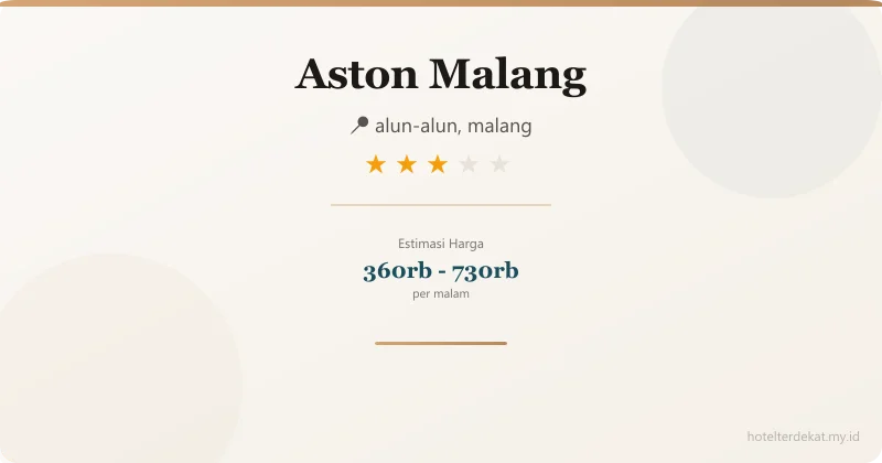 Aston Malang - Hotel 3 bintang di alun-alun, malang