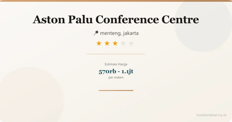 Aston Palu Conference Centre - Hotel 3 bintang di menteng, jakarta