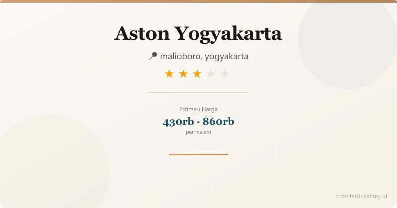 Aston  Yogyakarta - Hotel 3 bintang di malioboro, yogyakarta
