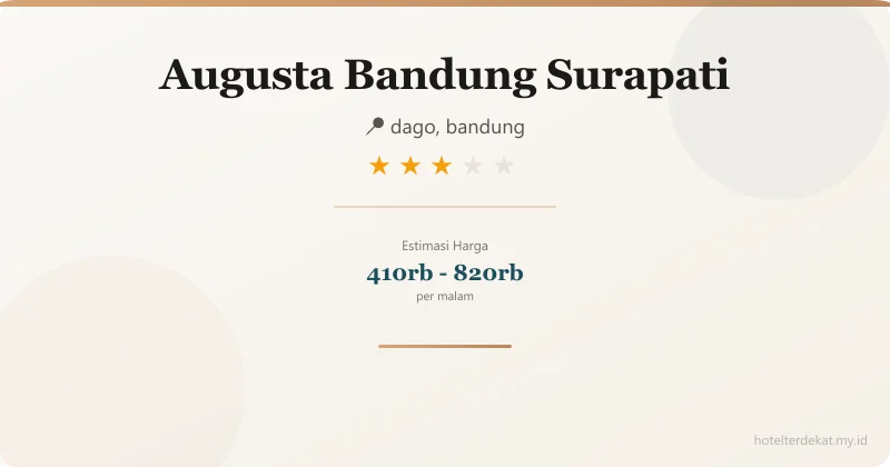 Augusta Bandung Surapati - Hotel 3 bintang di dago, bandung