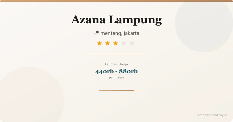 Azana  Lampung - Hotel 3 bintang di menteng, jakarta