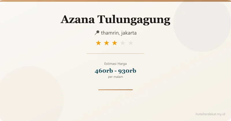 Azana  Tulungagung - Hotel 3 bintang di thamrin, jakarta