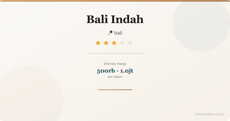 Bali Indah - Hotel 3 bintang di bali