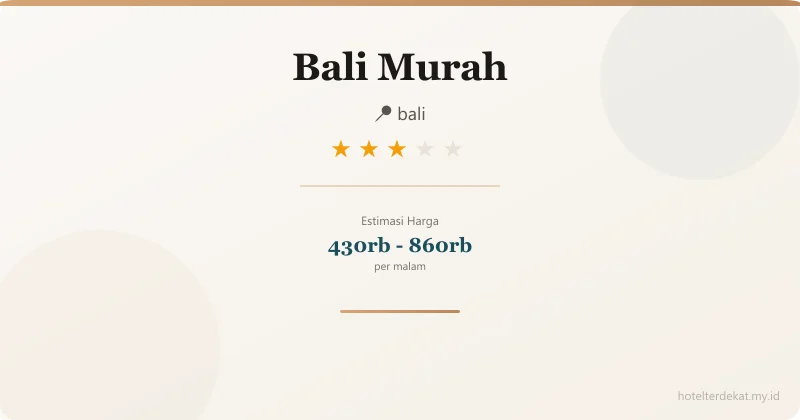 Bali  Murah - Hotel 3 bintang di bali