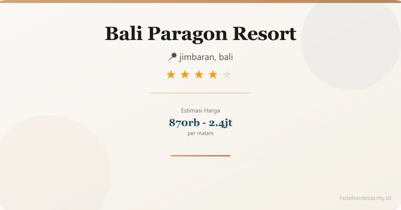Bali Paragon Resort - Hotel 4 bintang di jimbaran, bali