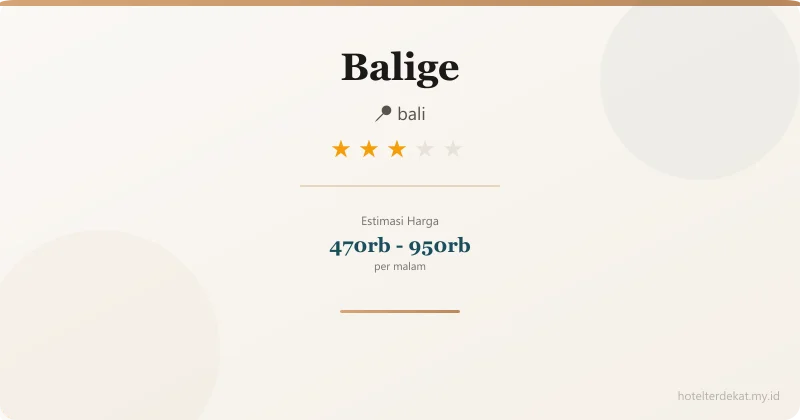 Balige - Hotel 3 bintang di bali