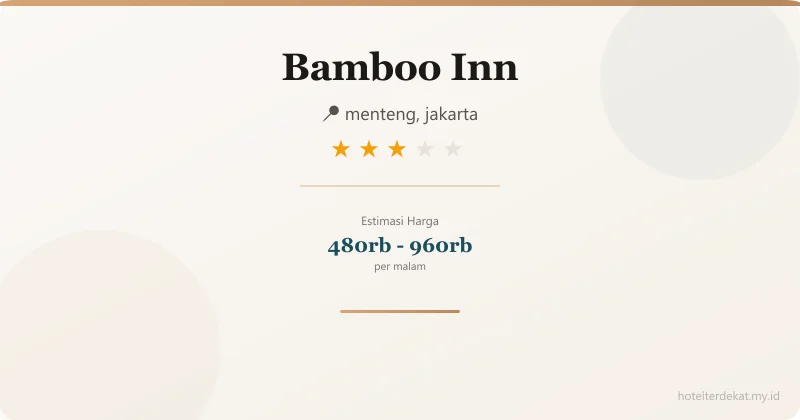 Bamboo Inn - Hotel 3 bintang di menteng, jakarta