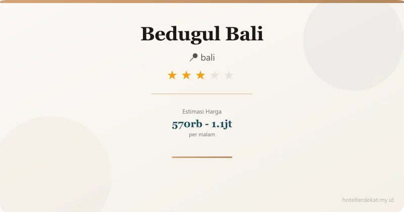 Bedugul Bali - Hotel 3 bintang di bali