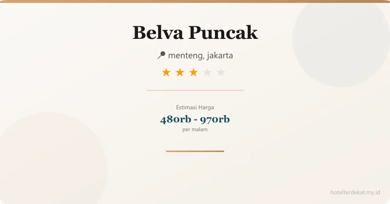 Belva  Puncak - Hotel 3 bintang di menteng, jakarta
