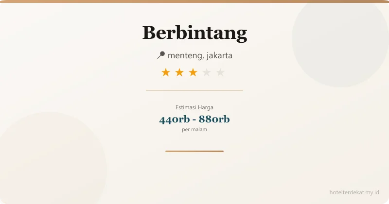 Berbintang - Hotel 3 bintang di menteng, jakarta