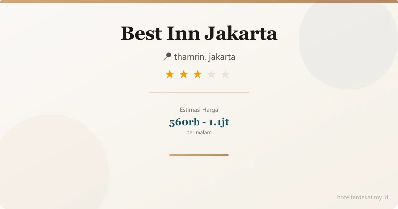 Best Inn  Jakarta - Hotel 3 bintang di thamrin, jakarta