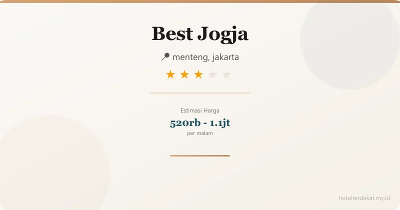Best Jogja - Hotel 3 bintang di menteng, jakarta