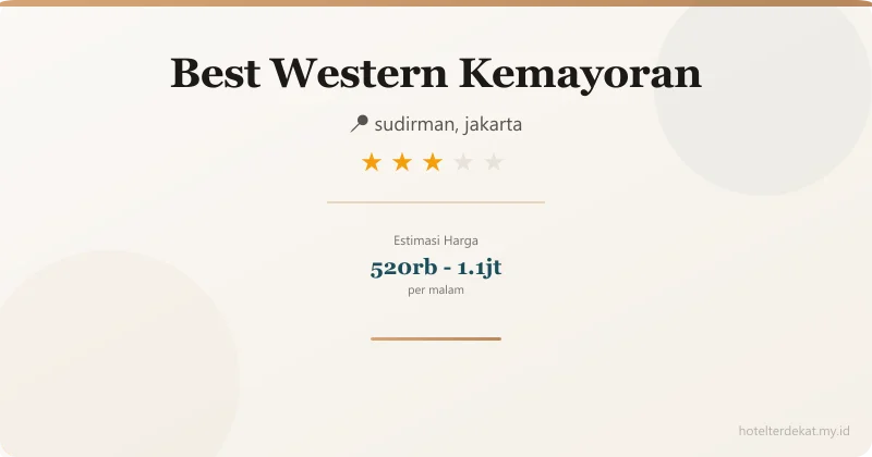 Best Western Kemayoran - Hotel 3 bintang di sudirman, jakarta