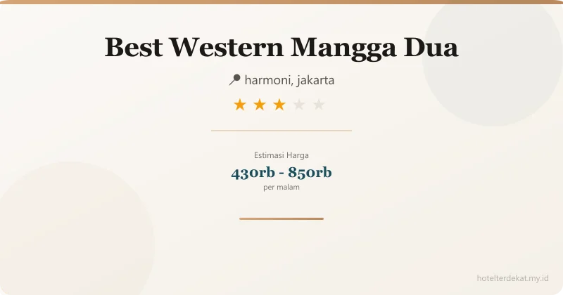 Best Western Mangga Dua - Hotel 3 bintang di harmoni, jakarta