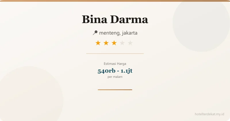 Bina Darma - Hotel 3 bintang di menteng, jakarta