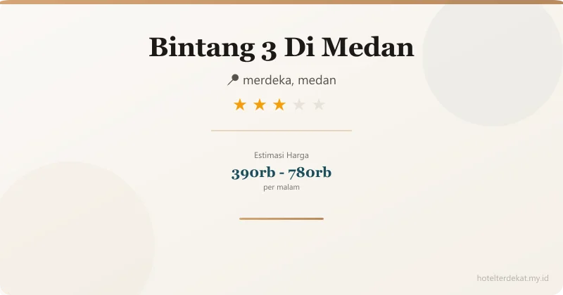 Bintang 3 Di Medan - Hotel 3 bintang di merdeka, medan