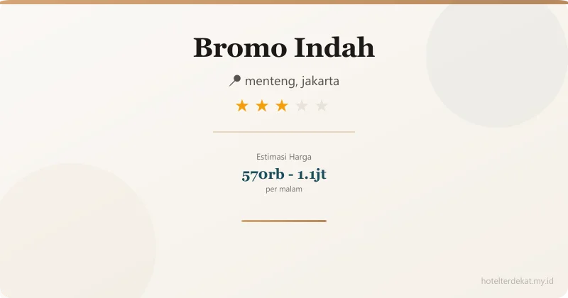 Bromo Indah - Hotel 3 bintang di menteng, jakarta