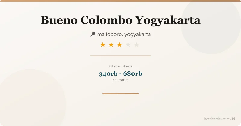 Bueno Colombo  Yogyakarta - Hotel 3 bintang di malioboro, yogyakarta