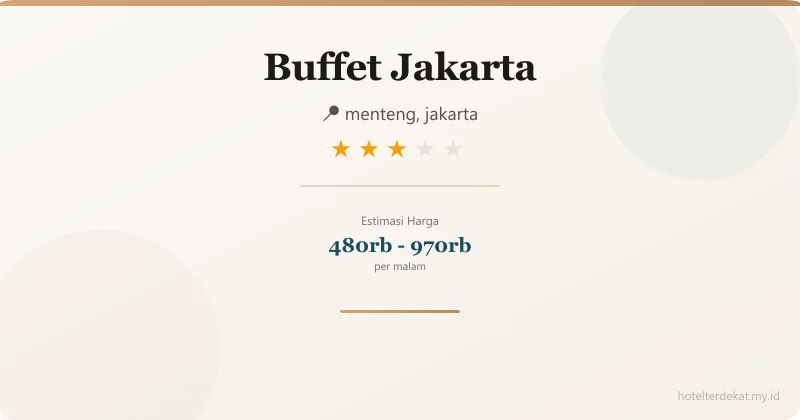 Buffet Jakarta - Hotel 3 bintang di menteng, jakarta