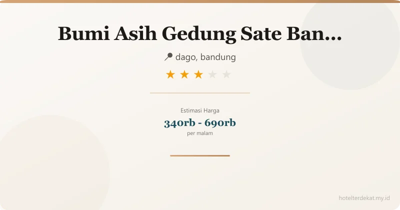Bumi Asih Gedung Sate Bandung - Hotel 3 bintang di dago, bandung