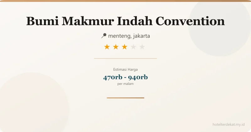 Bumi Makmur Indah Convention - Hotel 3 bintang di menteng, jakarta