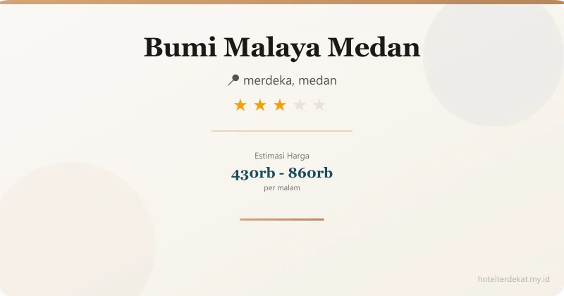 Bumi Malaya Medan - Hotel 3 bintang di merdeka, medan