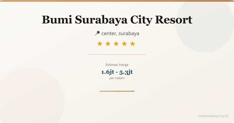 Bumi Surabaya City Resort - Hotel 5 bintang di center, surabaya