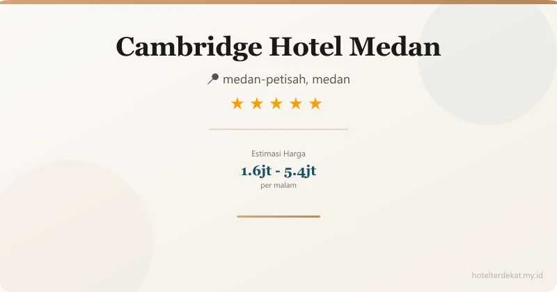 Cambridge Hotel Medan - Hotel 5 bintang di medan-petisah, medan