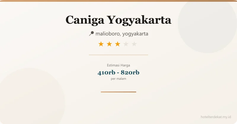 Caniga Yogyakarta - Hotel 3 bintang di malioboro, yogyakarta