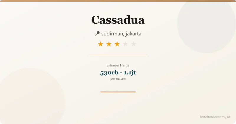 Cassadua - Hotel 3 bintang di sudirman, jakarta