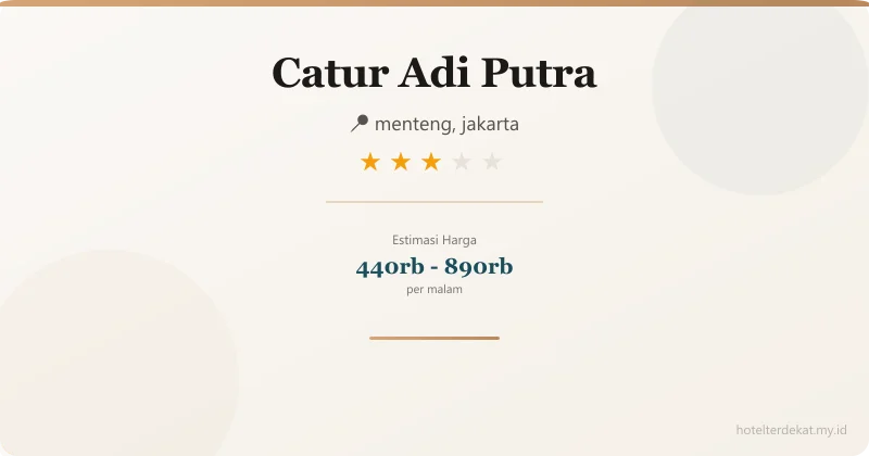 Catur Adi Putra - Hotel 3 bintang di menteng, jakarta