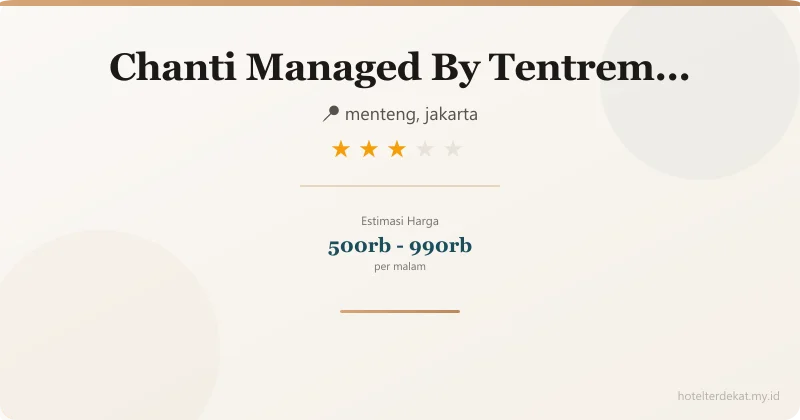 Chanti Managed By Tentrem  Management Indonesia - Hotel 3 bintang di menteng, jakarta