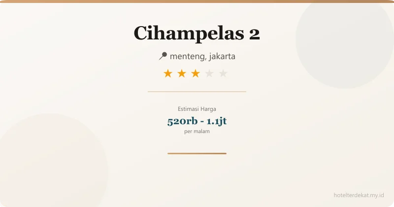 Cihampelas  2 - Hotel 3 bintang di menteng, jakarta