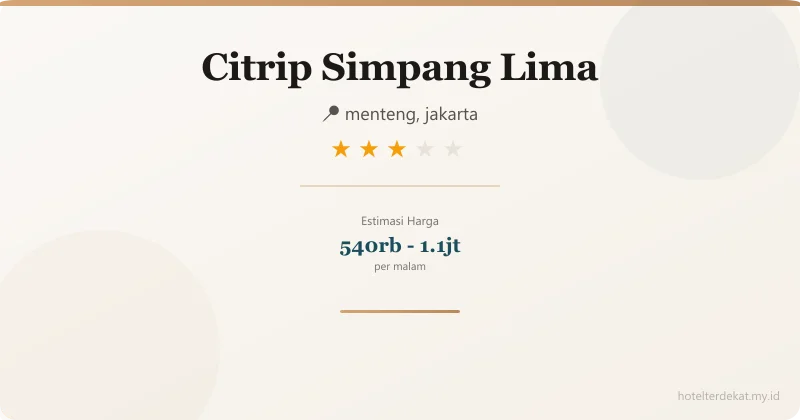 Citrip  Simpang Lima - Hotel 3 bintang di menteng, jakarta