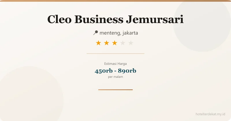 Cleo Business  Jemursari - Hotel 3 bintang di menteng, jakarta